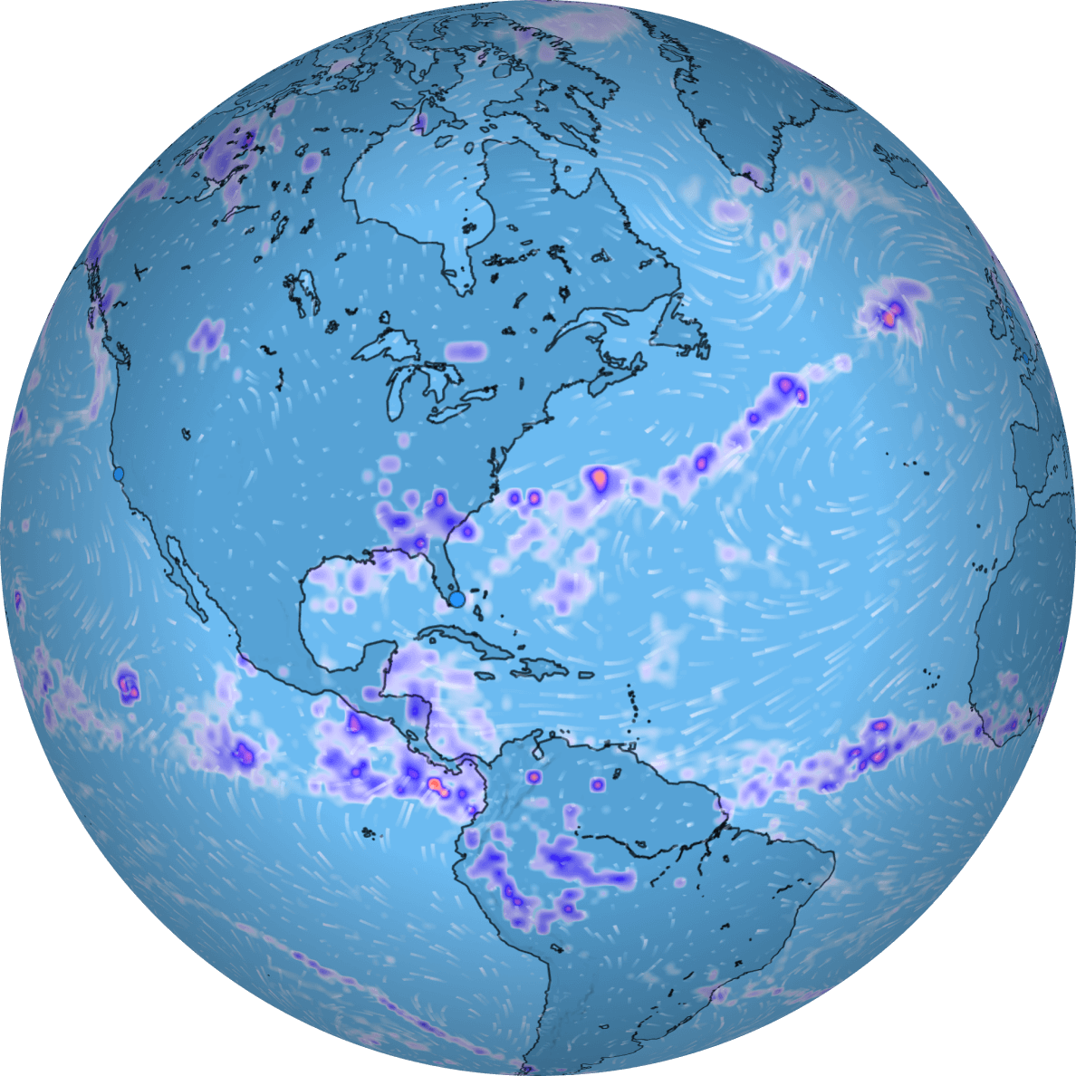 PredictRain Globe view