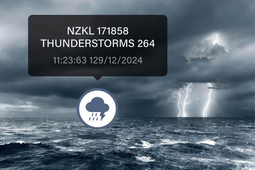 PredictWind weather alerts for enhanced safety at sea - thunderstorms
