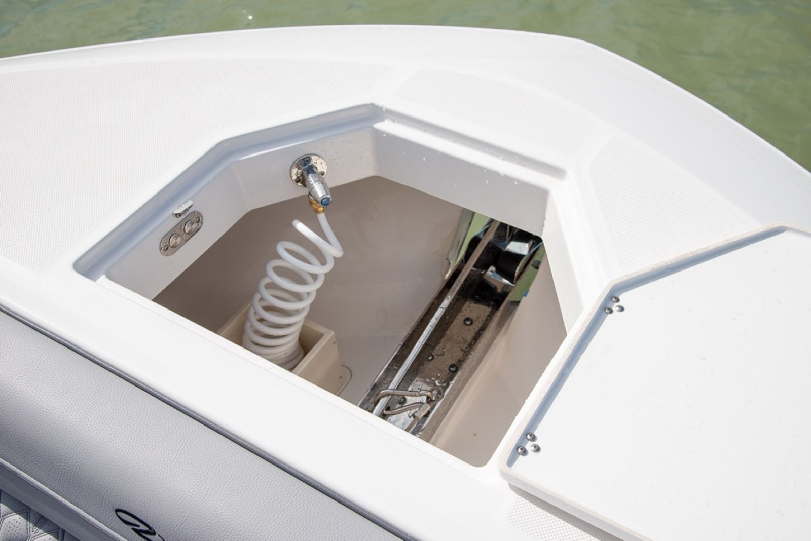 Regal LX43 anchor locker with handy wash down hose