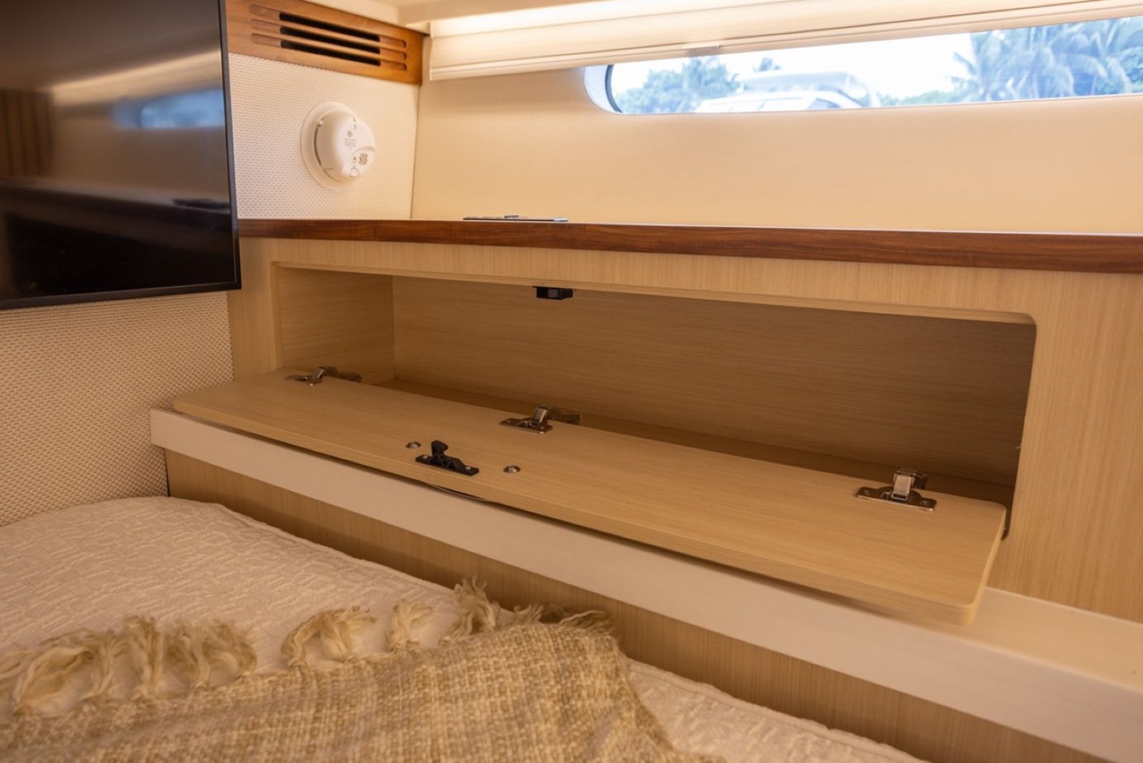 Regal LX43 large stateroom storage compartment