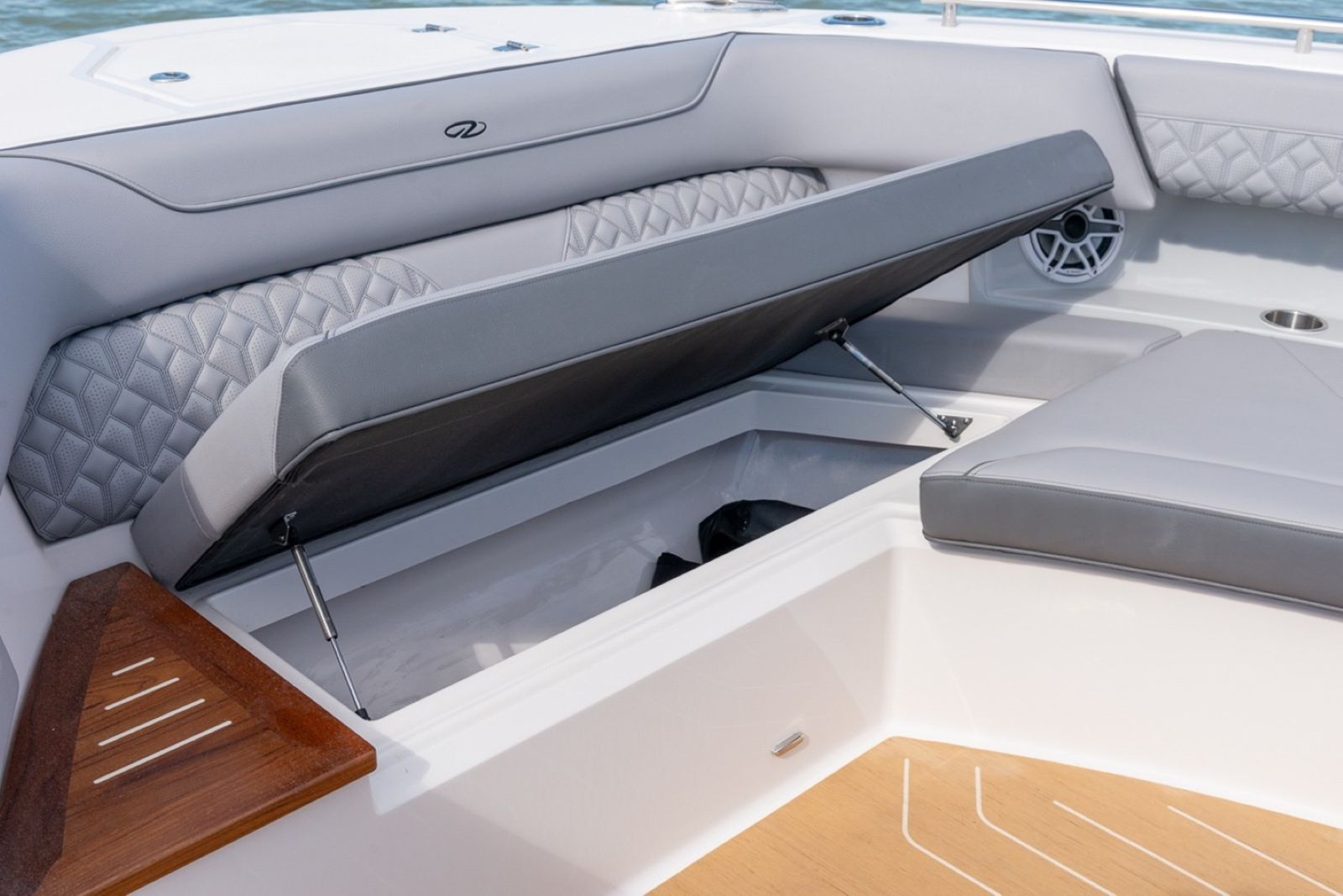 Regal LX43 extra spacious storage is found under the seat cushions.