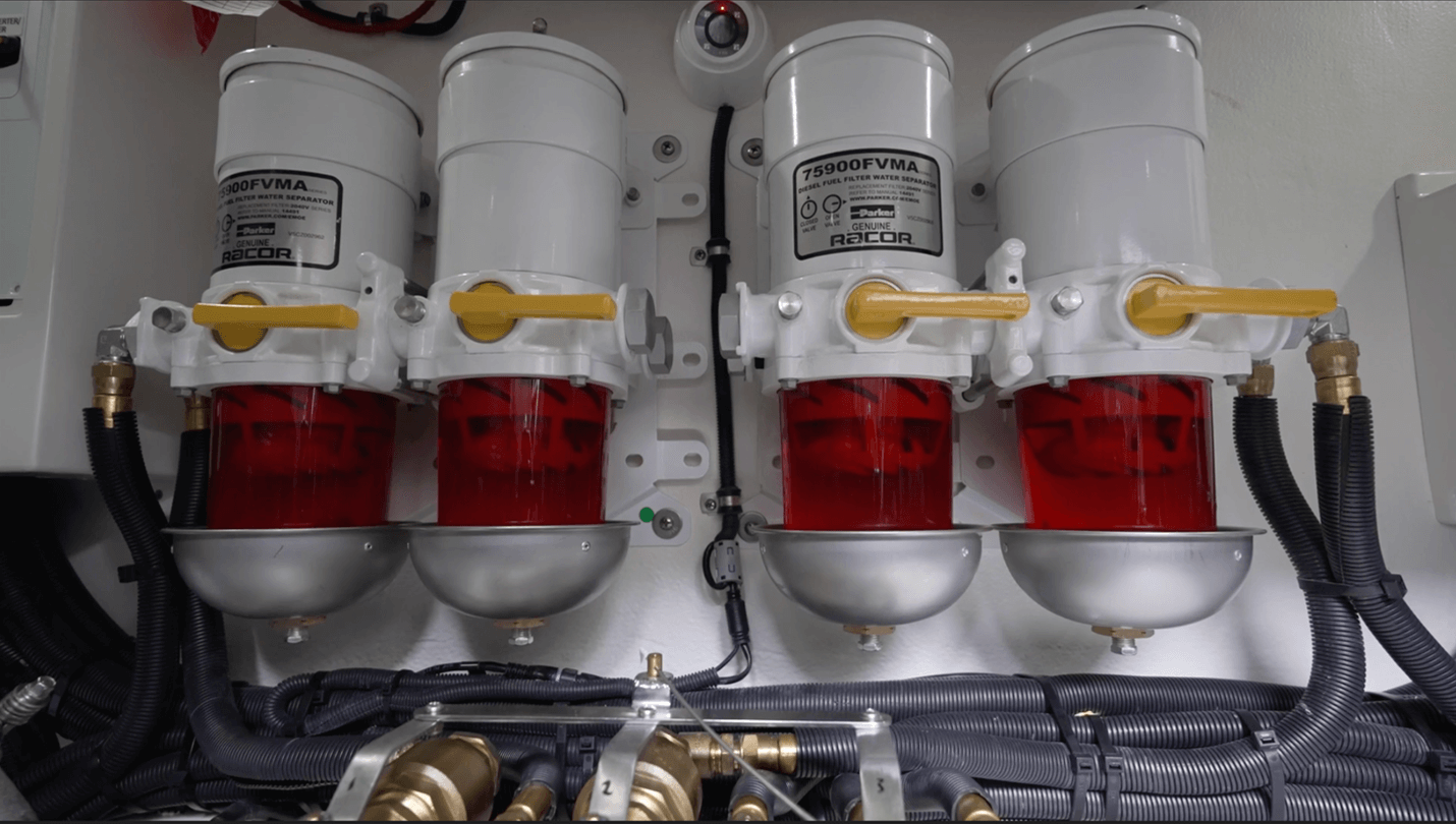 Dual Racor filters for each engine