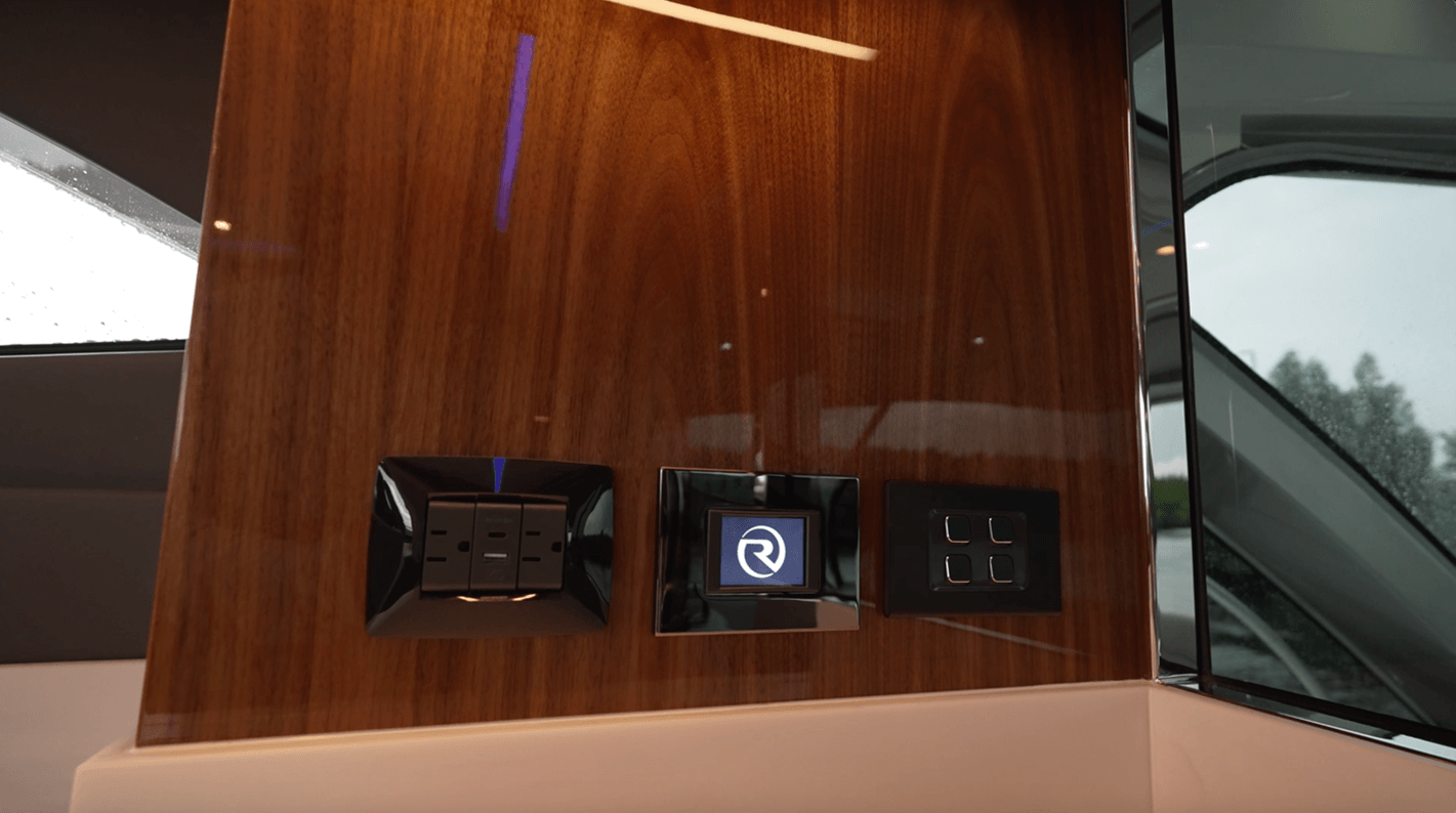 AC / USB outlets, Dometic air conditioner controller and ergonomic switches