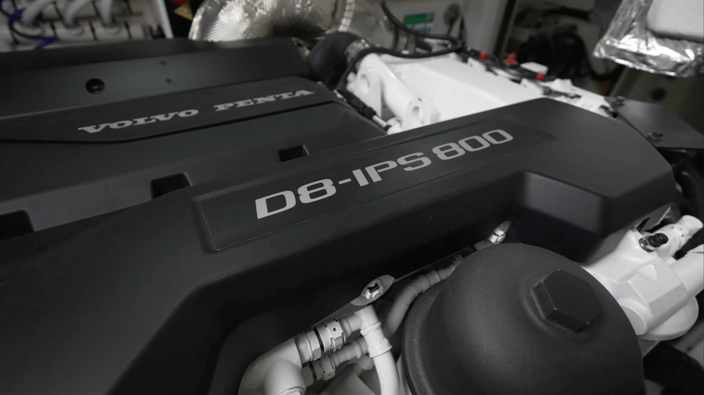 Starboard engine looking outboard