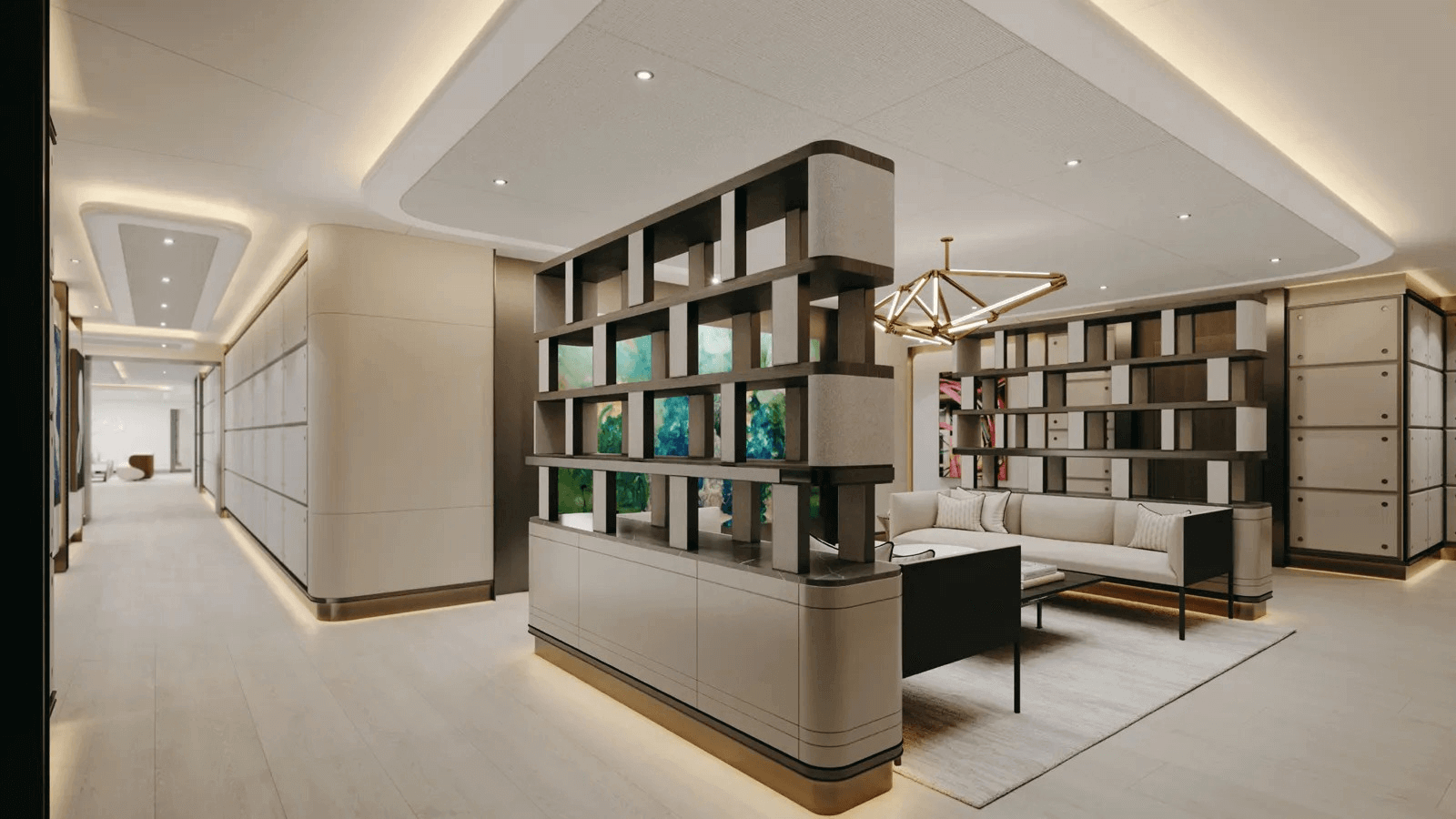 World's largest yacht - REV Ocean living/lounge