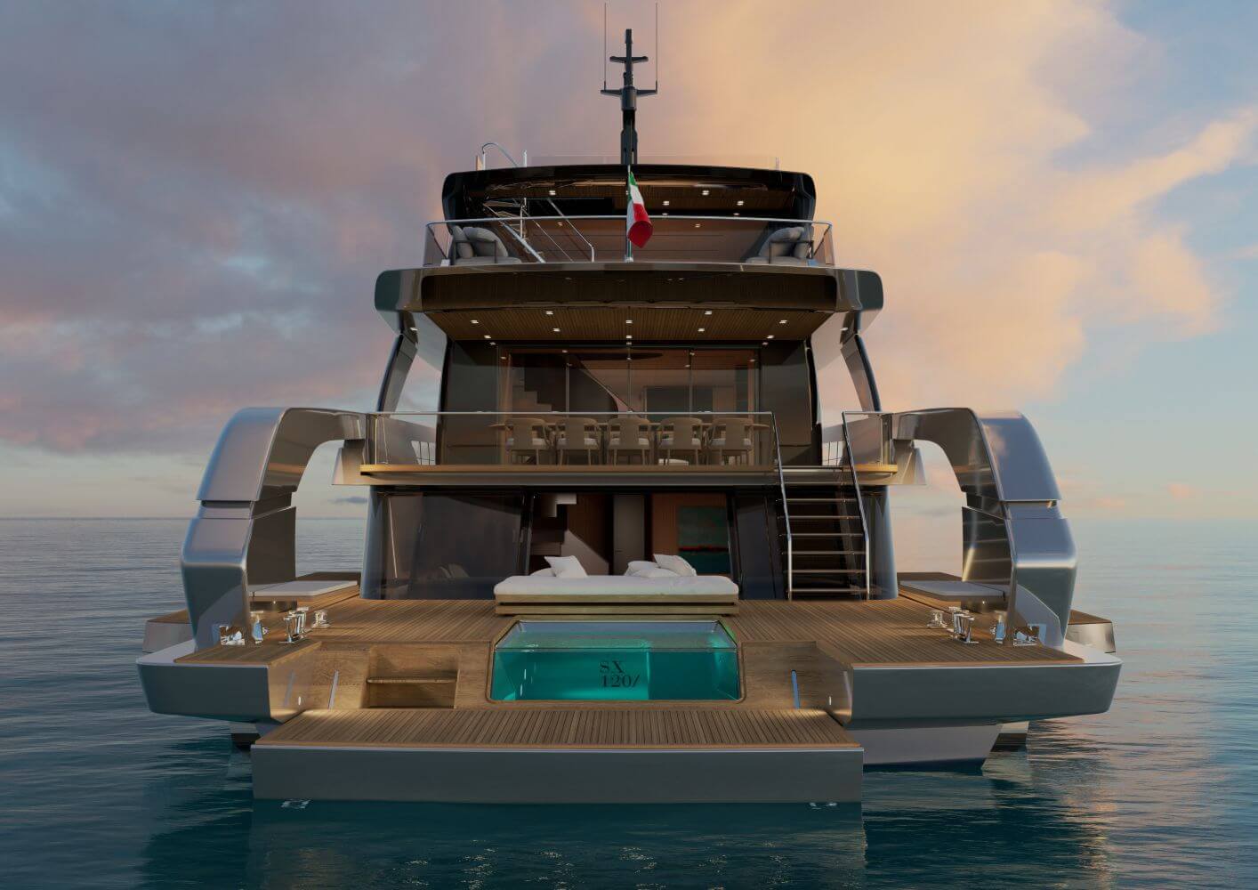 Sanlorenzo SX120 aft space