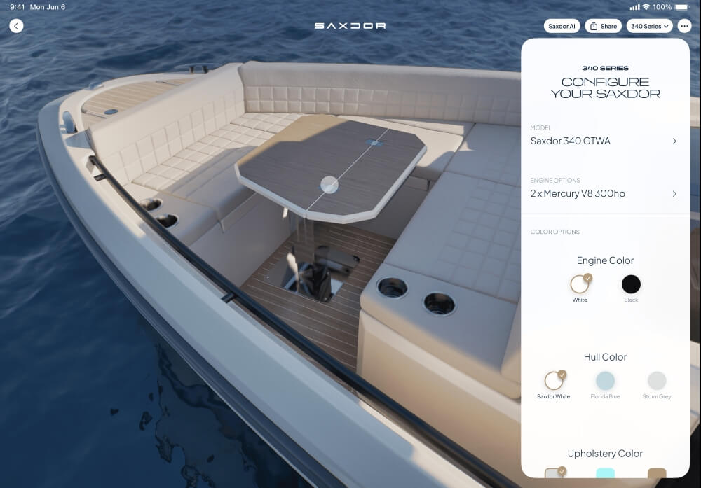 Saxdor AI Digital Showroom configure