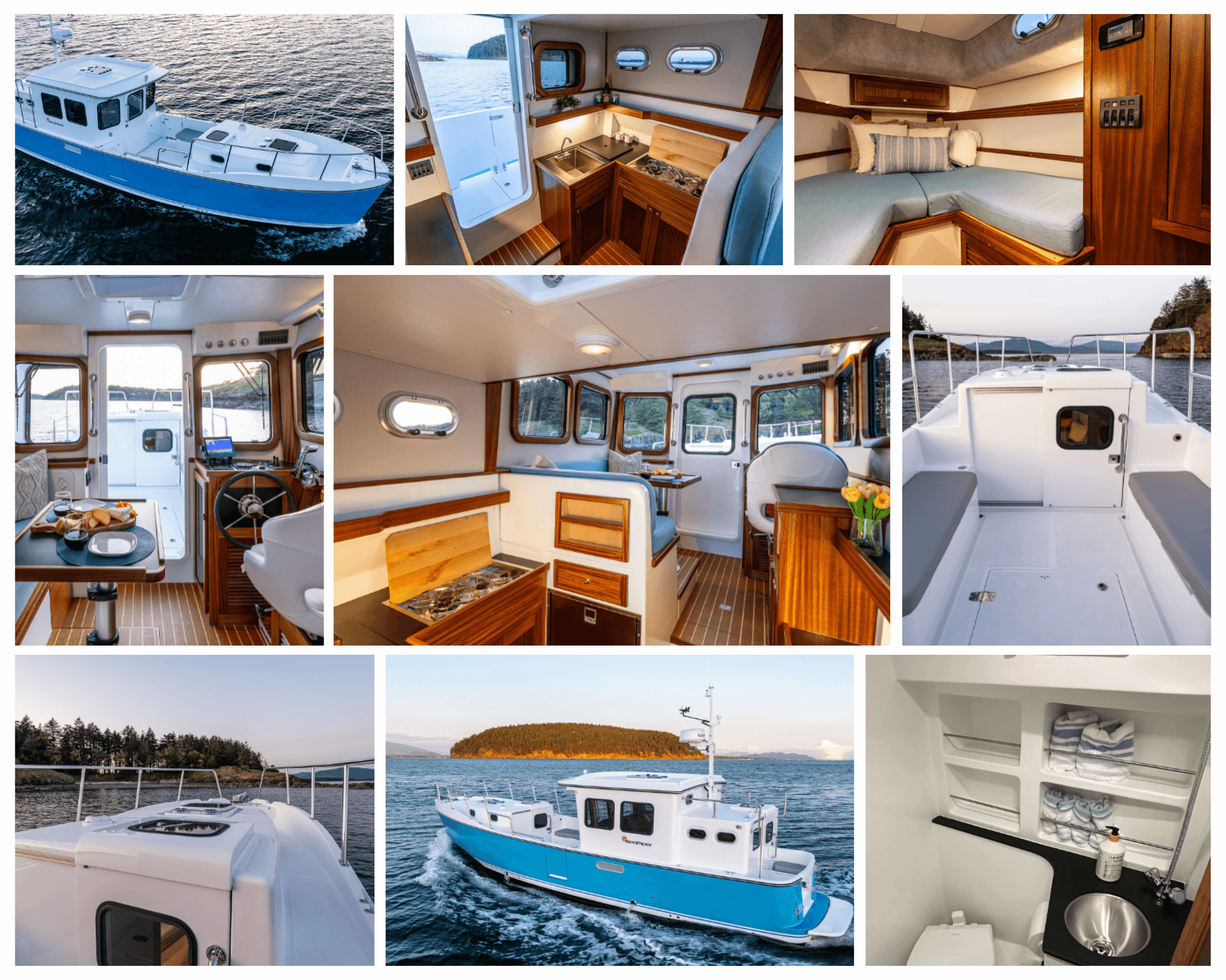 New SeaPiper 37 Trawler collage of photos
