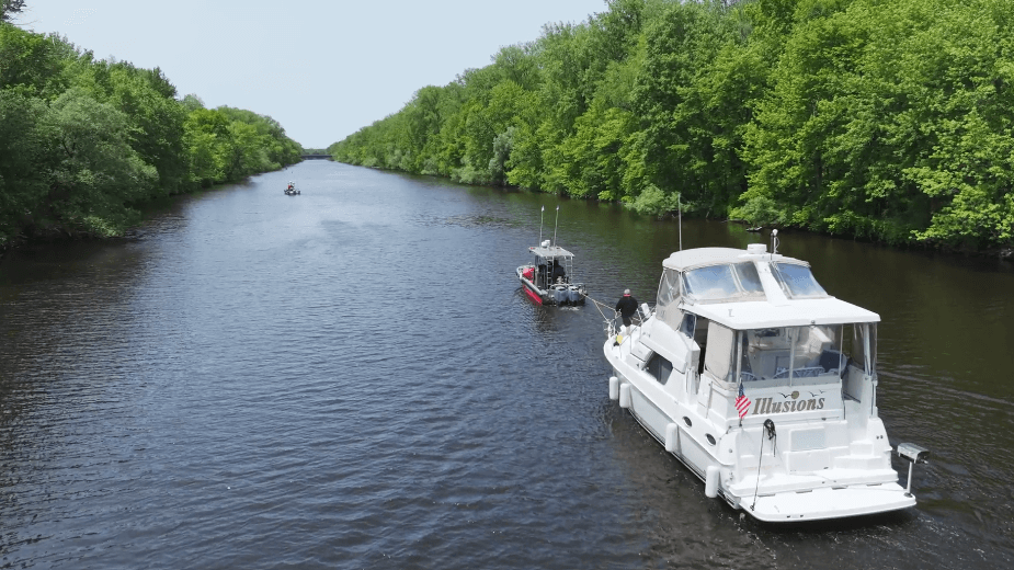 Towing boat on the Erie Canal