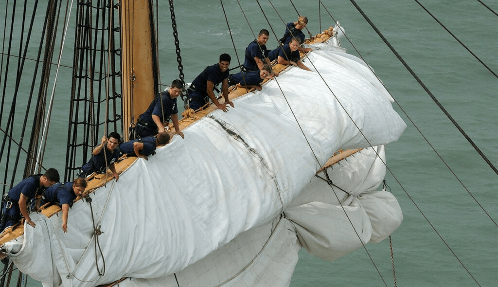 The Cutter Barque Eagle, the ultimate training ground for young cadets