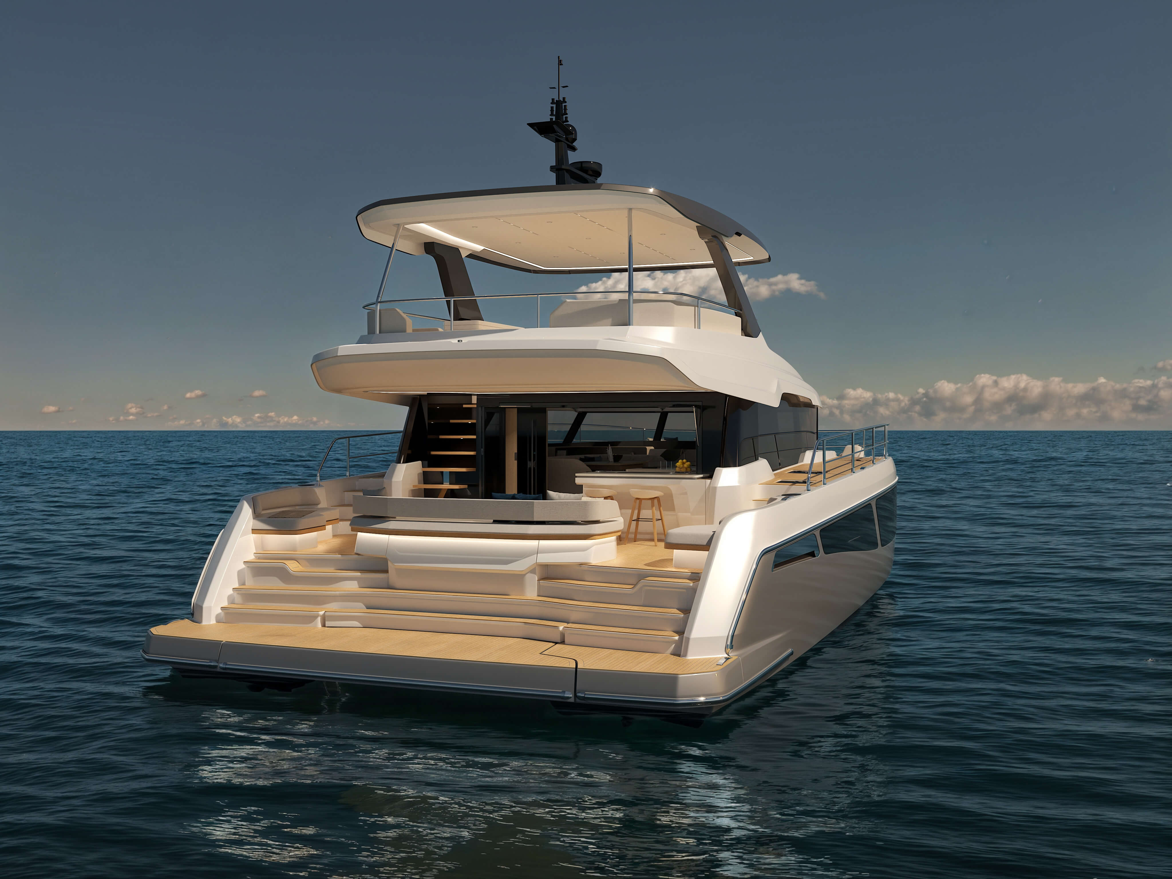 Veya 53 Power Catamaran exterior stern