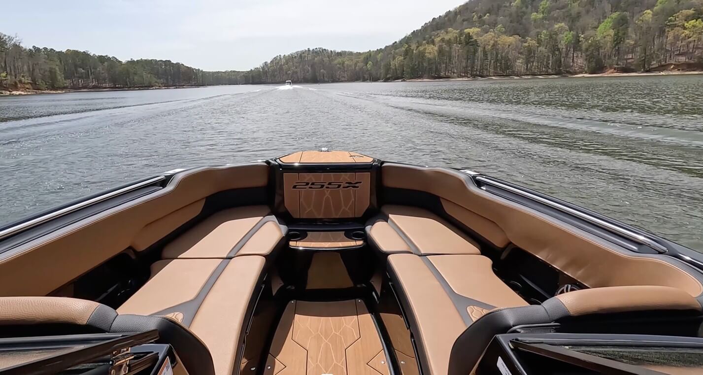 Fully forward, and through the center windshield, is the bow seating.