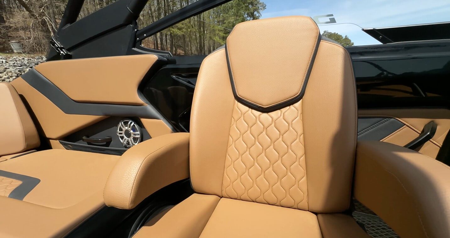 Opposite the driver's seat is this companion seat which is also alble to swivel. 
