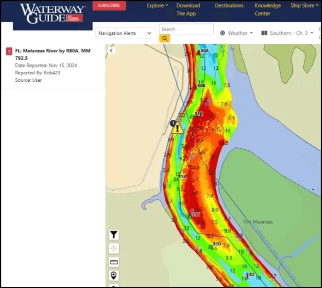 Navigation apps - Become Familiar with the Use of Waterway Guide Alerts