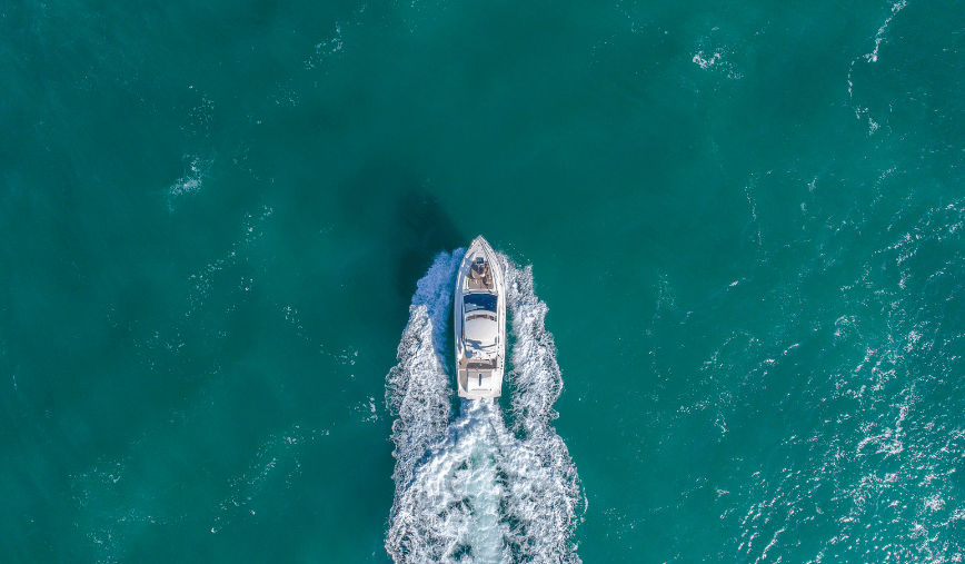 Boat aerial view