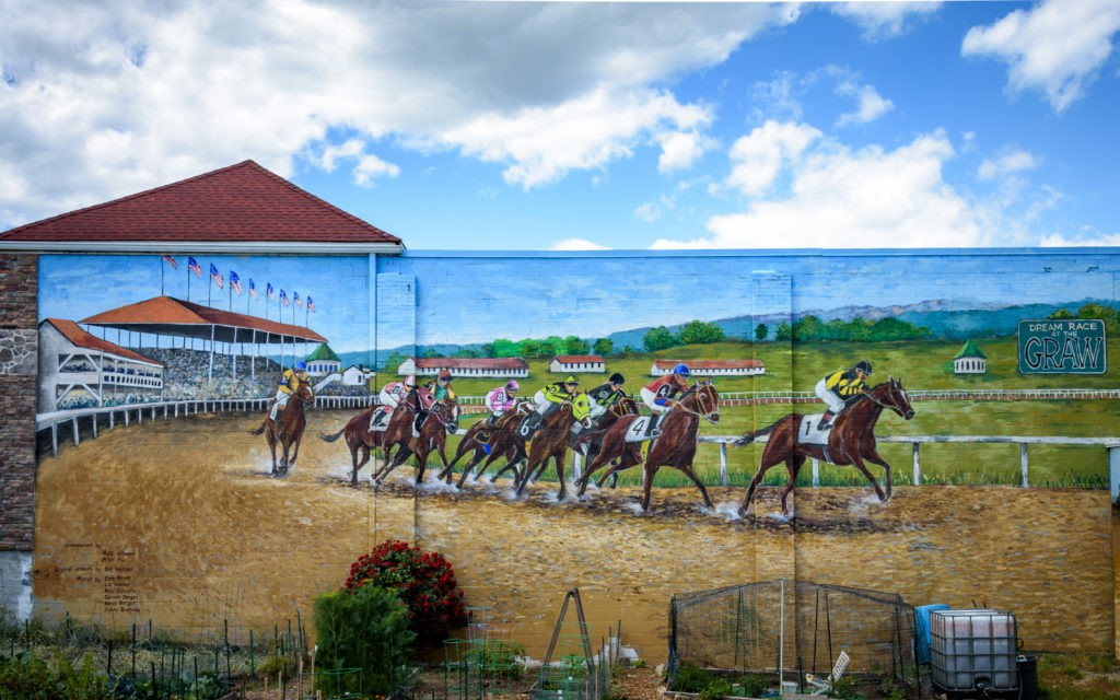 Horse racing mural, Havre De Grace