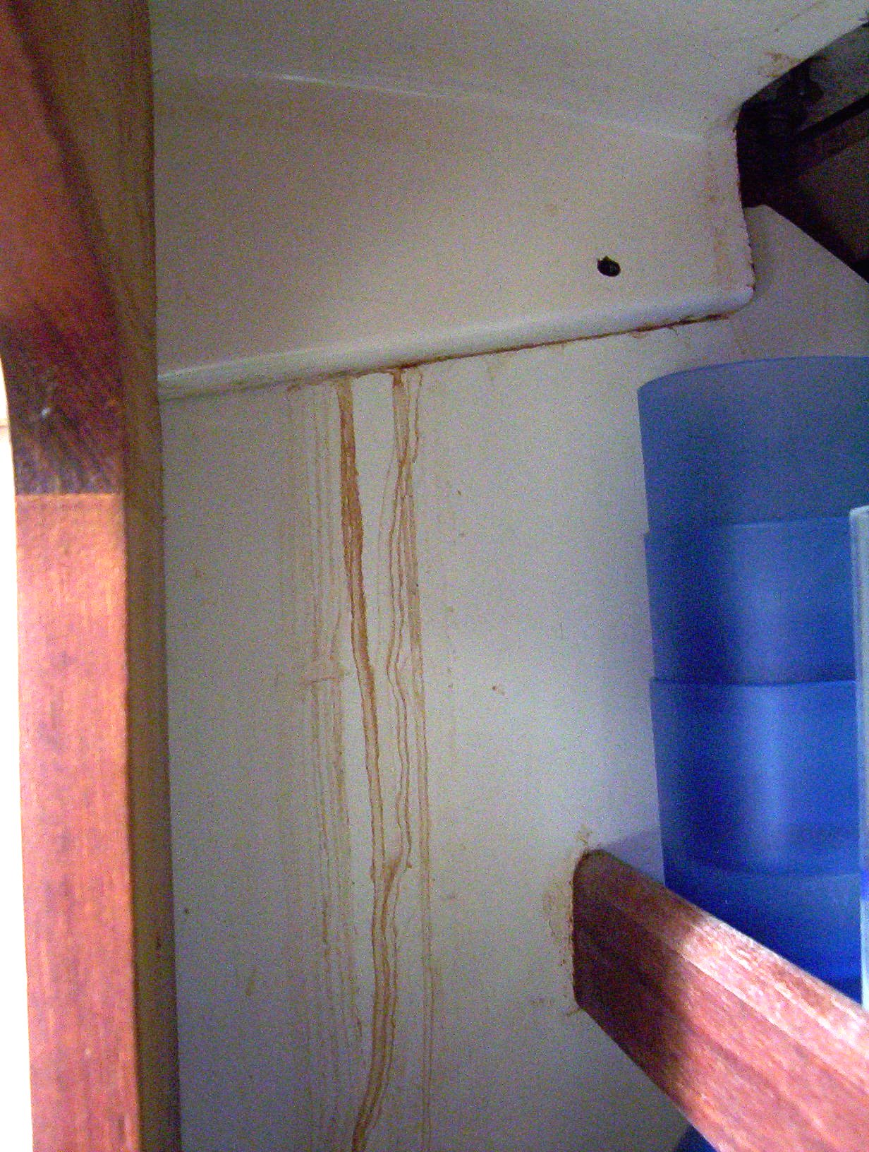 Interior boat leak, leak in cabin 