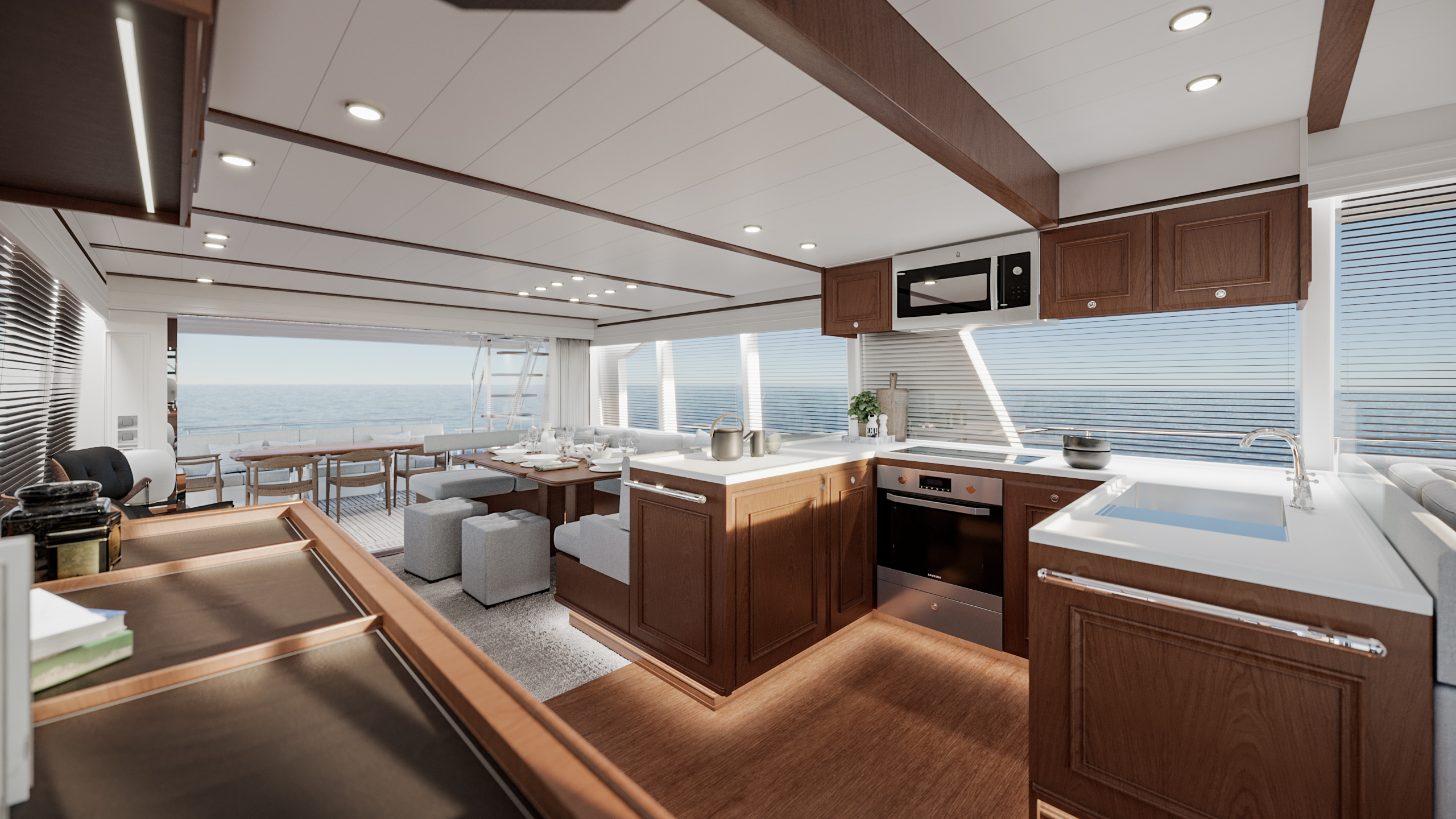 Offshore Yachts, CE series, galley