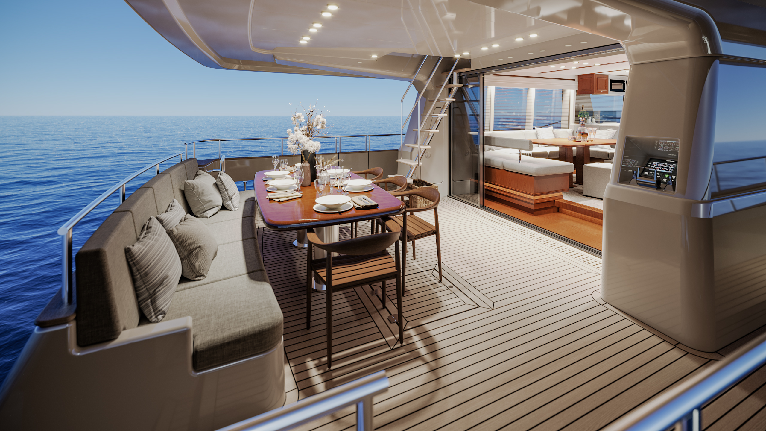 Offshore Yachts, CE Series, aft deck