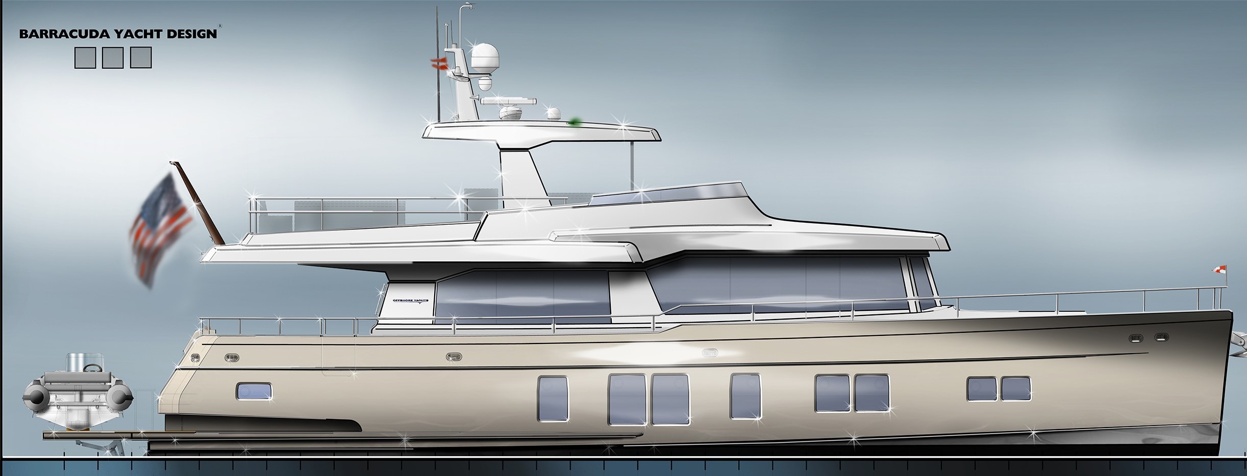Offshore Yachts, CE series, Cruising Version