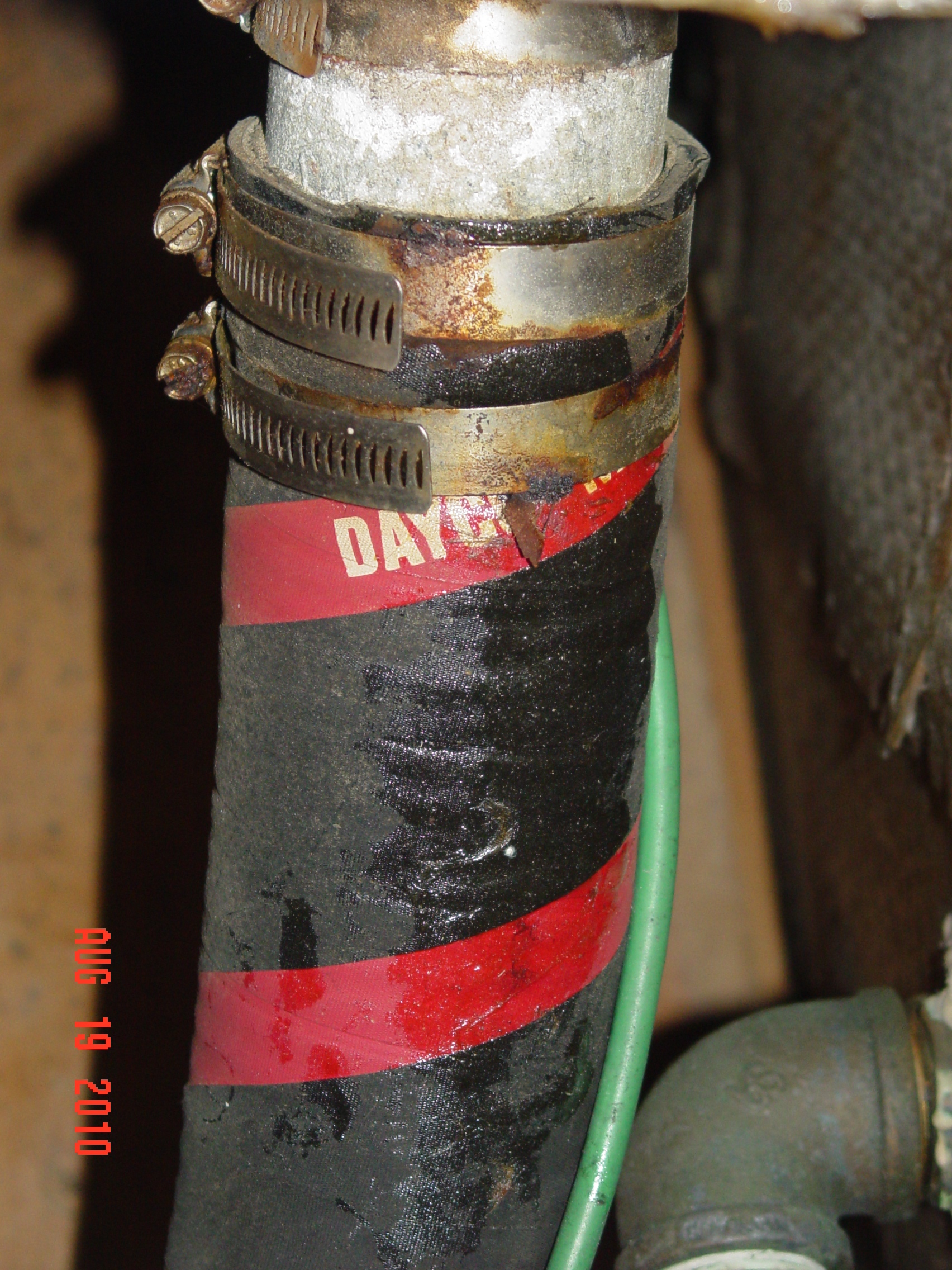 marine fuel hose, fuel fill hose, deteriorated hose