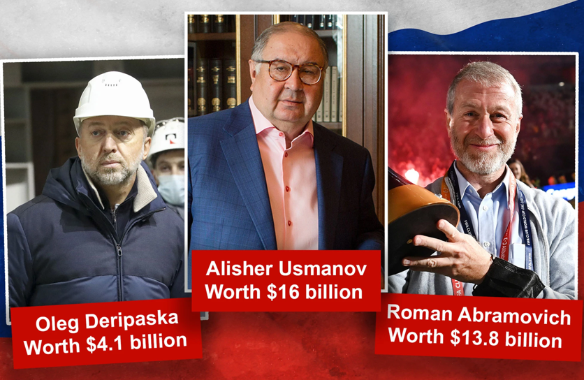 Russian oligarchs, Deripaska, Usmanov, Abramovich