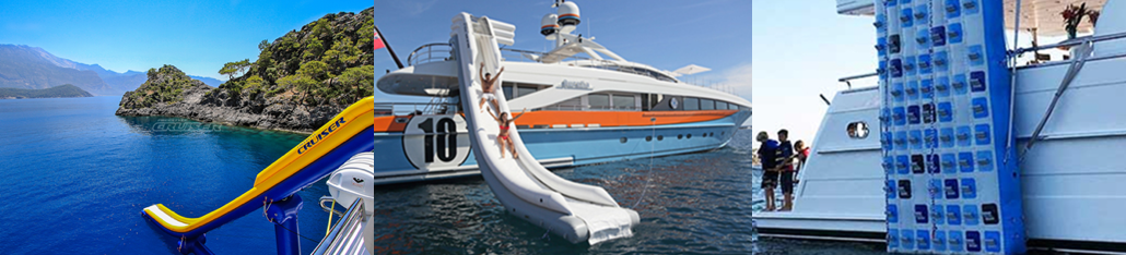 Freestyle slides, yacht water slides, Freestyle yacht slides