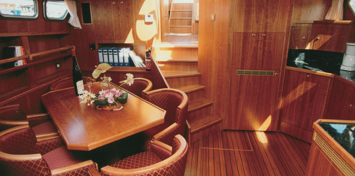 yacht salon, boat interior