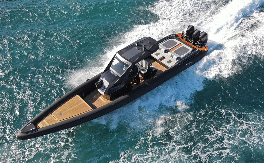 RIB boat, Mercury 450R, fast boat