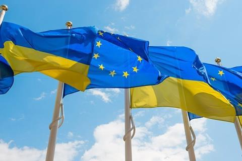 Ukraine flag, EU sanctions