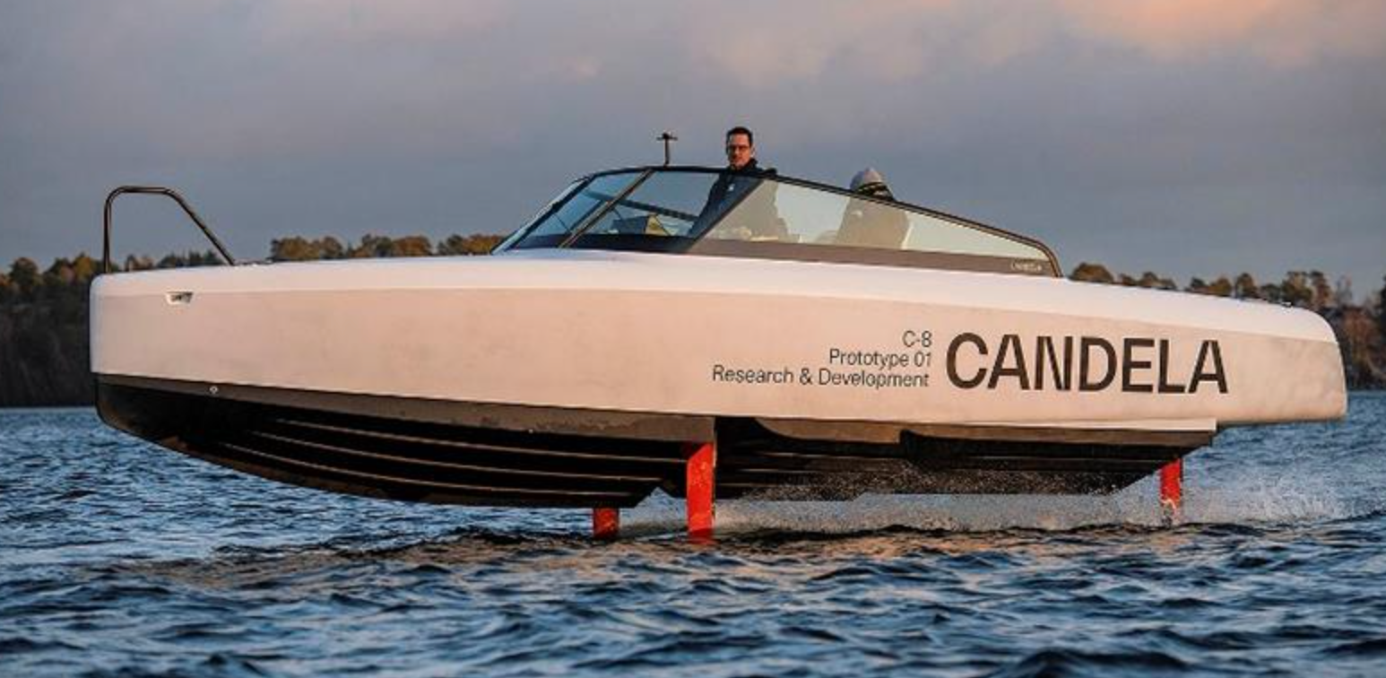Candela C8, electric boat, foiling electric boat
