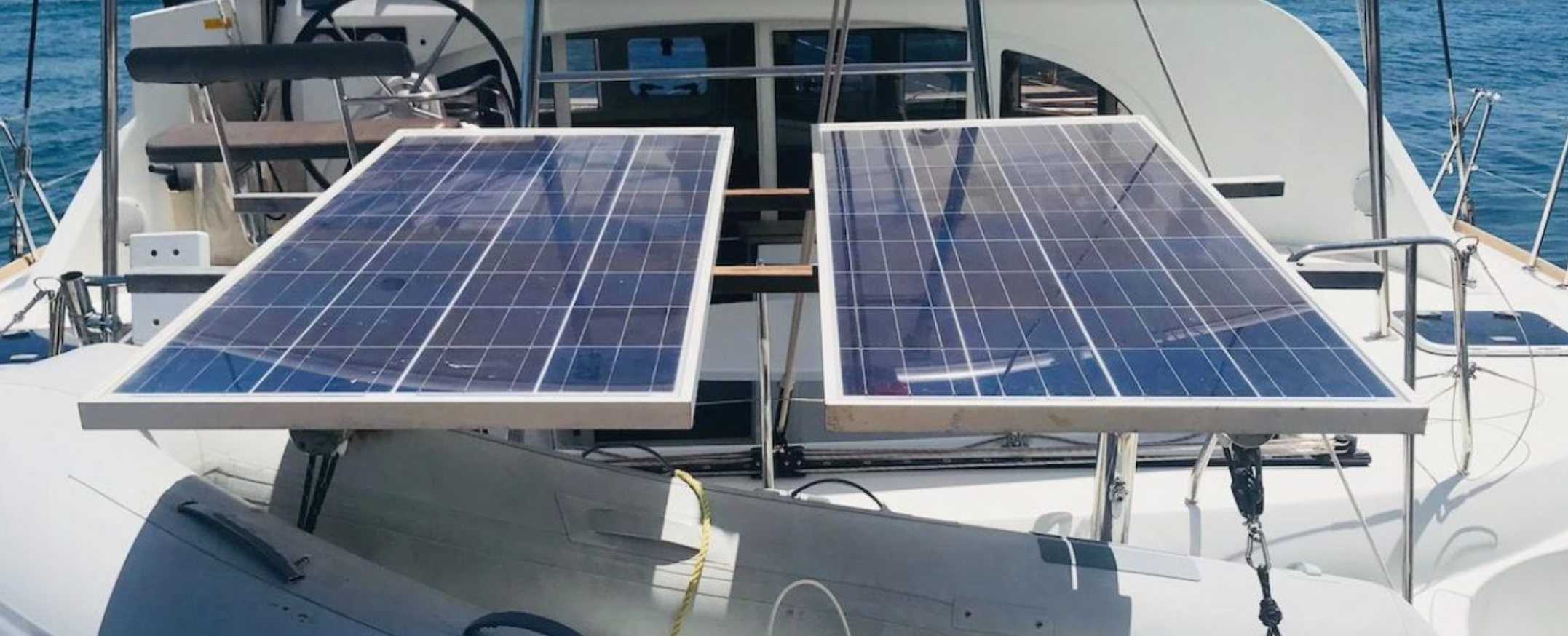 solar panels on a boat, yacht solar panels
