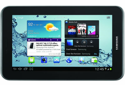 Samsung tablet, navigating with a Samsung tablet