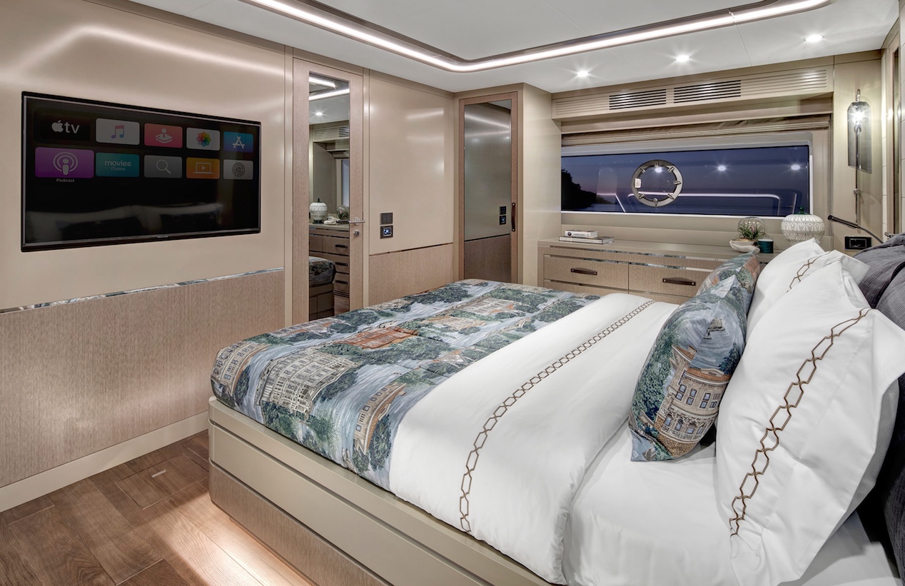 master stateroom of the Sirena 68
