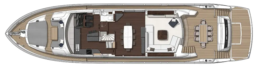 Sunseeker 88 yacht, Sunseeker 88 yacht deck plan
