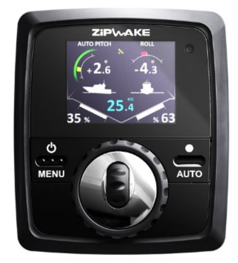 Zipwake control panel, Zipwake control screen