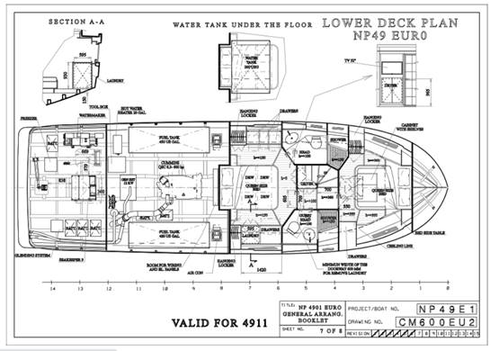 North Pacific 49 accommodations plan, accommodations deck