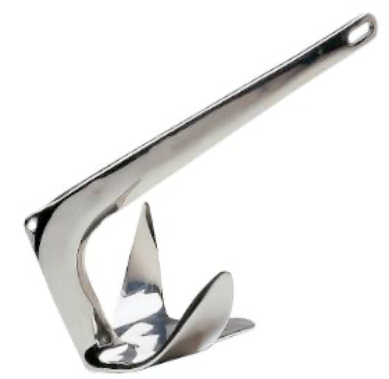 Bruce anchor, stainless-steel anchor