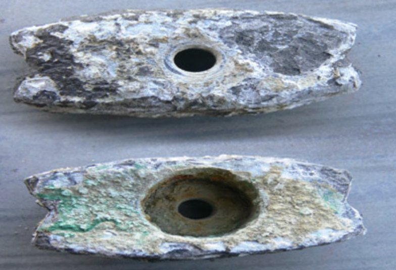 corroded anodes, sacrificial anodes