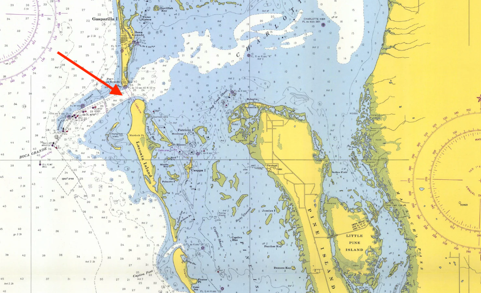Boca Grande Inlet, Pine Island, nautical chart
