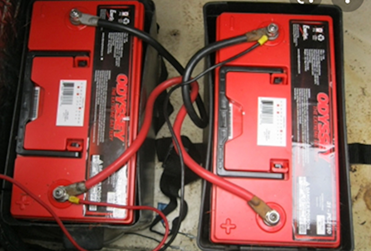 Marine batteries, battery installation on a boat