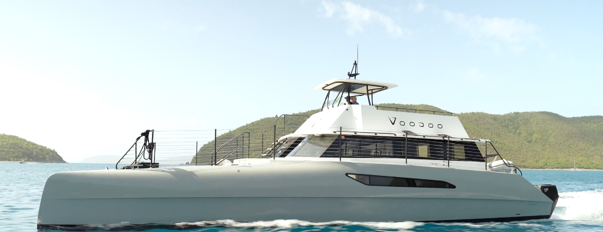 Voodoo catamaran, Sharrow props, OXE diesel