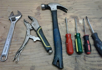 hand tools, tools, wrench, hammer, screwdrivers