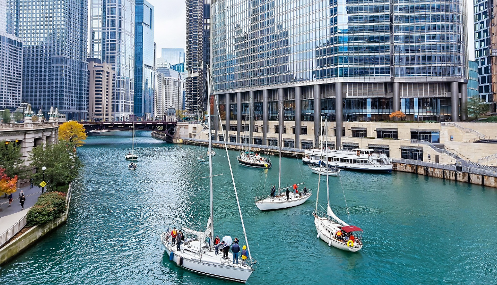 Chicago River - Sailboat