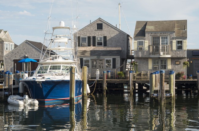 Boat docked, Nantucket Island