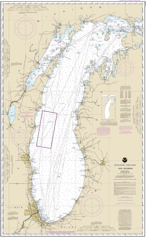 Lake Michigan nautical chart