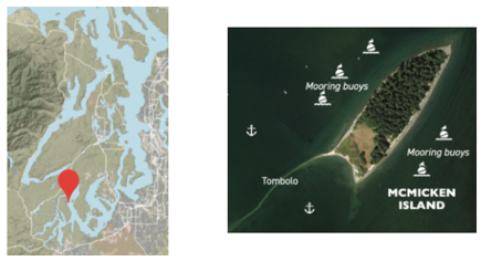 McMicken Island, Case Inlet maps