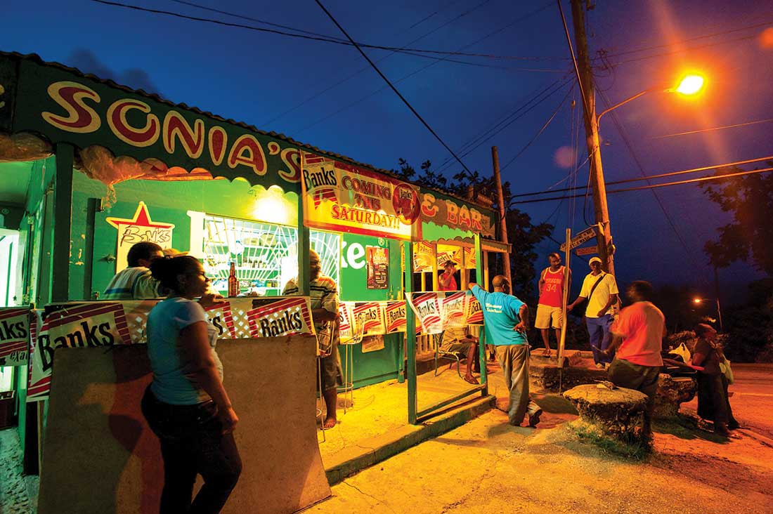 Rum shop. These local taverns are the heart of every village.