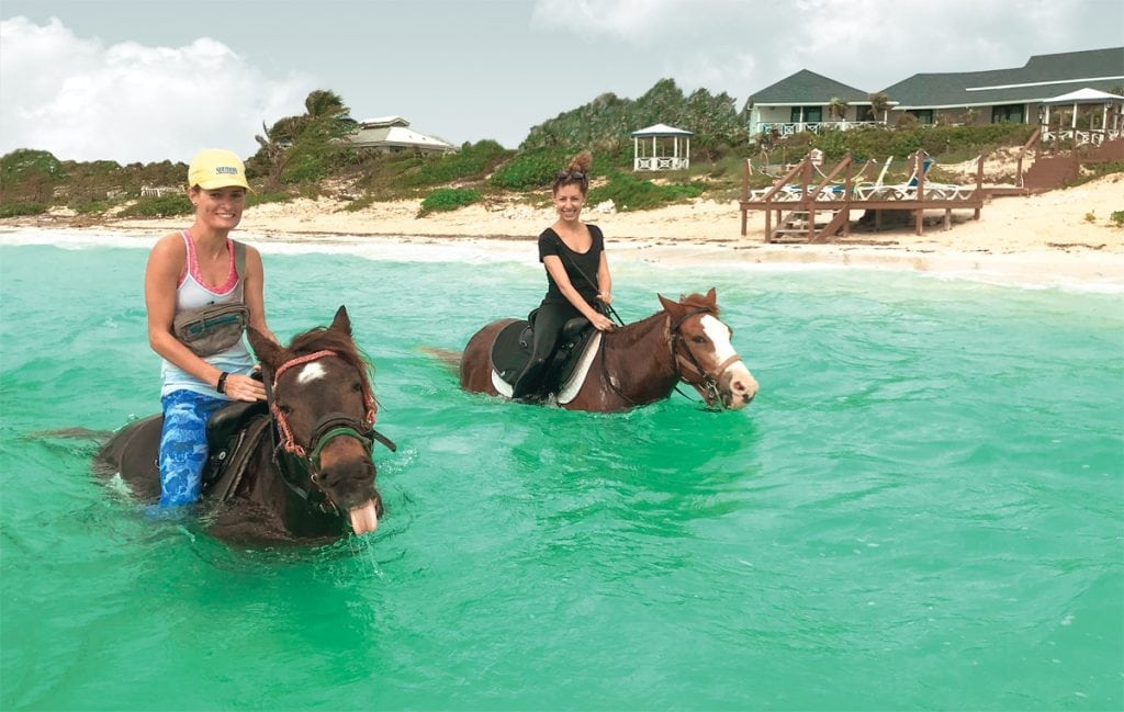 Riding horses in the Turks and Caicos
