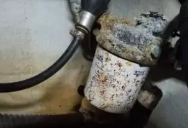 Rusty fuel filter
